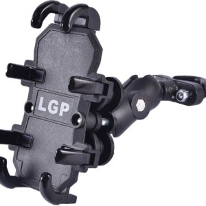 LGP Lunkar Genuine Parts (LGP) Mobile Holder 1311 – Handle & Mirror Mount | Universal Bike Mobile Holder (Aluminium Body)